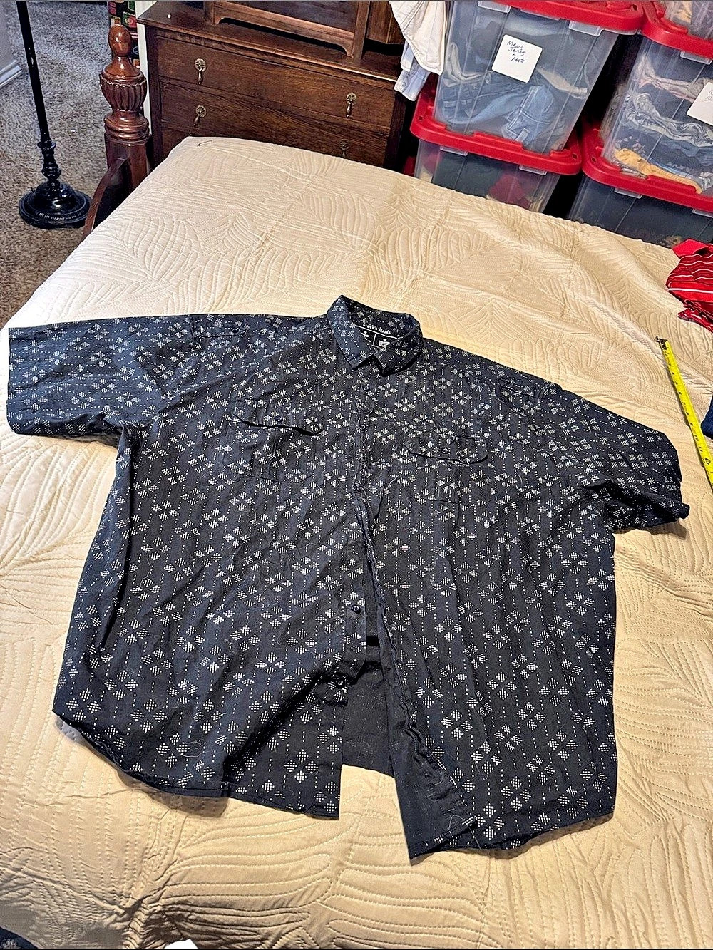 Steve's Jeans Men's Geometric Cotton Shirt 4X Like New